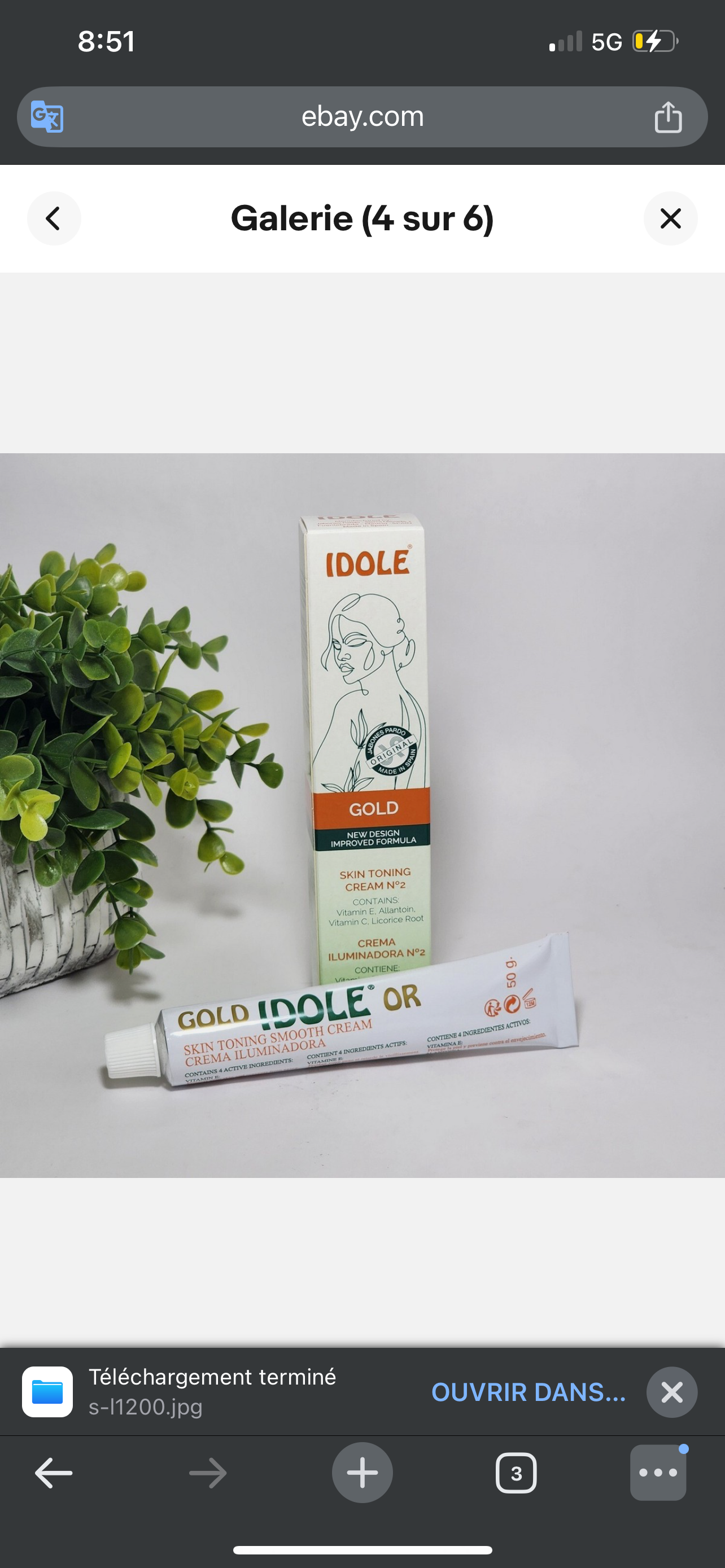Idole tube cream Gold